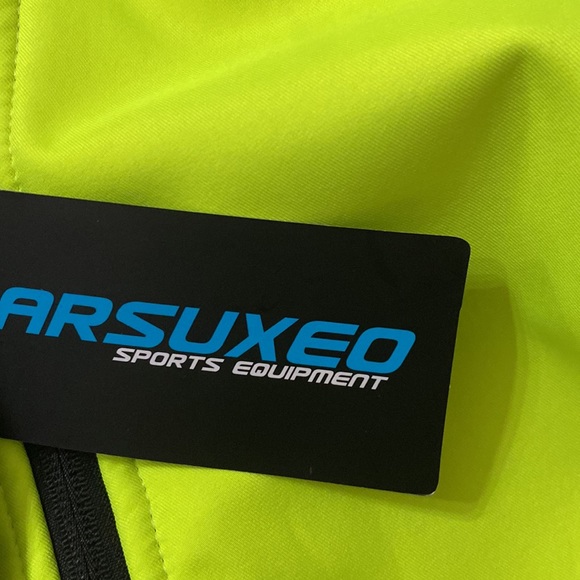 ARSUXEO Winter Warm UP Thermal Softshell Cycling Jacket Windproof Waterproof - Picture 8 of 8